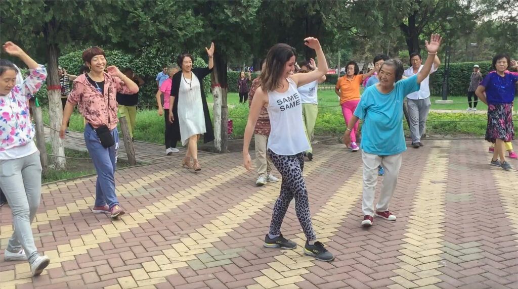 Bailando en parque de Datong